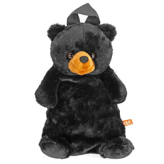 Wild Republic Λούτρινο Παιδικό Σακίδιο Πλάτης / Plush Backpack: Black Bear 2