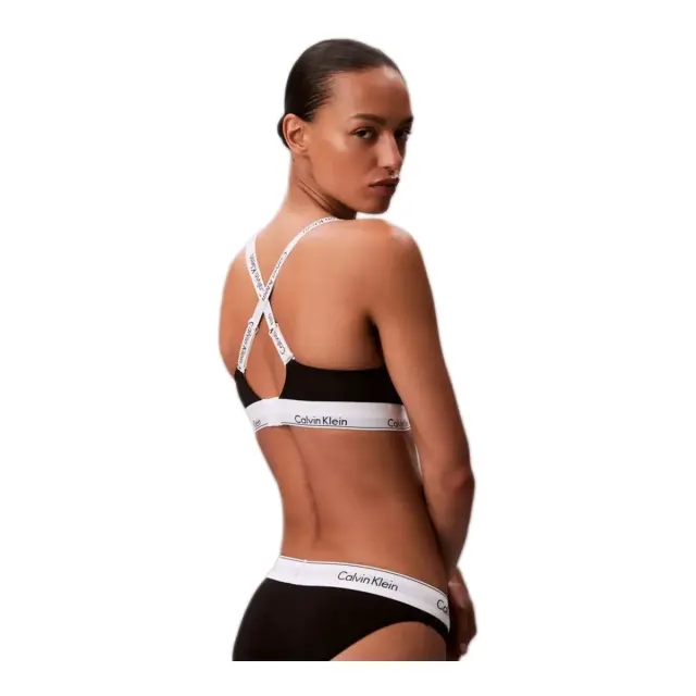 Calvin Klein Γυναικείο Μπουστάκι Lightly Lined - Icon Cotton Modal, Χρώμα Μαύρο - M 3