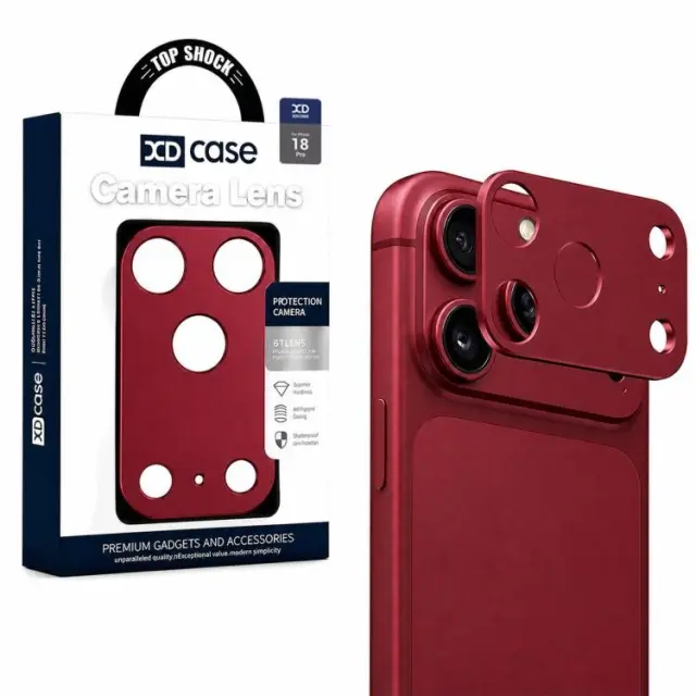 Camfull Metal Flat Προστασία για iPhone 17 Pro/18 Pro-Red OEM