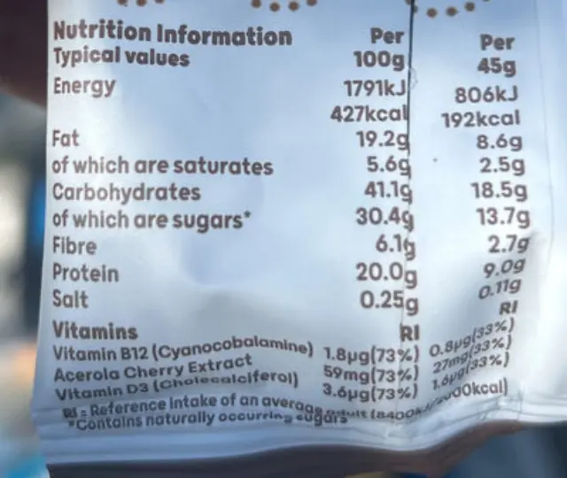 The Protein Ball Co. High Fibre Μπαλίτσες Πρωτεΐνης Chocolate Chip Muffin, 45g 3