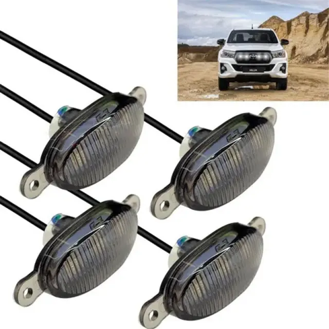 LED φώτα αυτοκινήτου RGB 4τμχ - LED car medium net light z691422