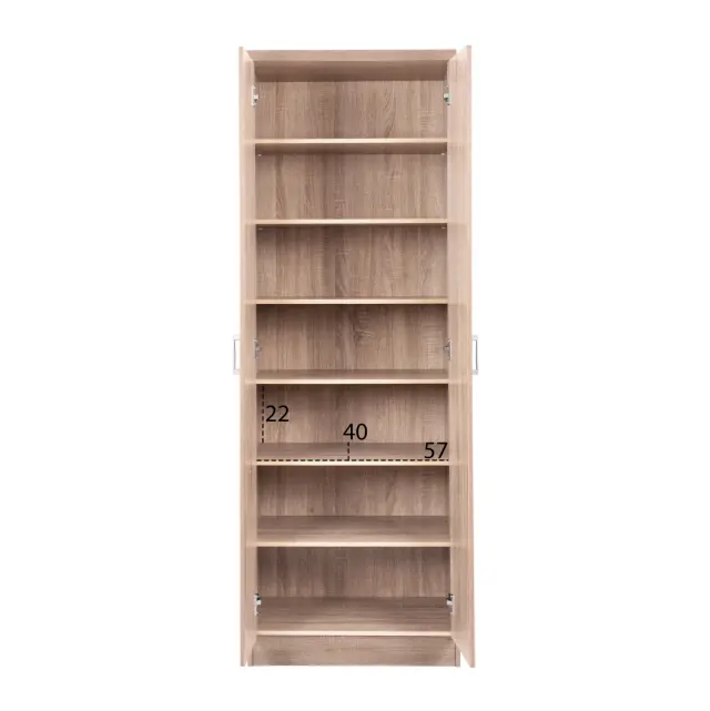 ΠΑΠΟΥΤΣΟΘΗΚΗ ΞΥΛΙΝΗ ΜΕ 6 ΡΑΦΙΑ 60X43X180.5εκ. SONAMA FB92379.02 3