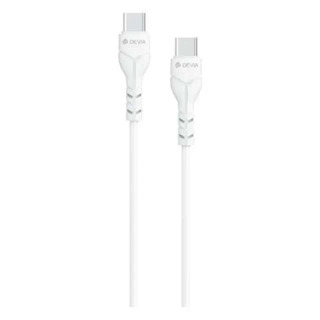 Καλώδιο Σύνδεσης USB 2.0 Devia EC151 USB C σε USB C 60W 1m Kintone Eco-Friendly Λευκό N68603