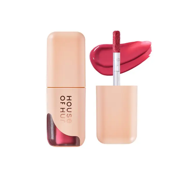House of Hur Glowy Ampoule Tint Ενυδατικό Υγρό Tint Χειλιών με Γυαλιστερό Φινίρισμα, Απόχρωση 01 Deep Rose, 4.5g