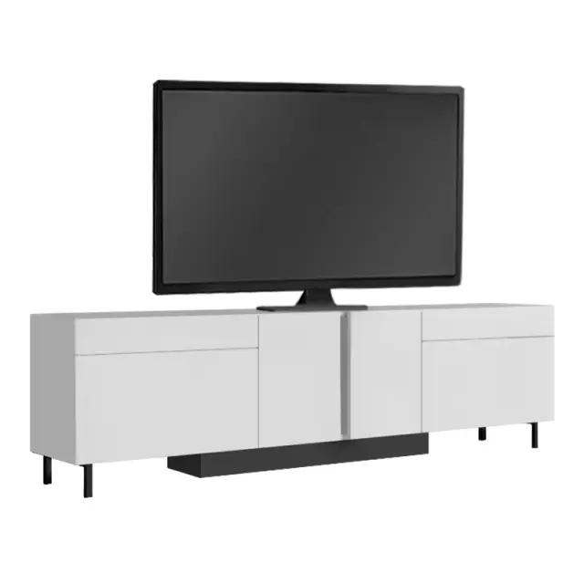 Έπιπλο τηλεόρασης Arlen Megapap με Led Rgb χρώμα λευκό 180x32x50εκ. 3