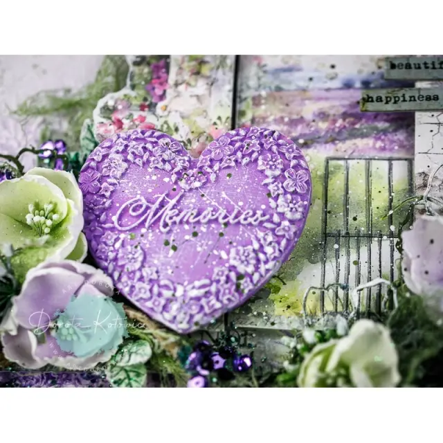 Εύκαμπτο Καλούπι για Σαπούνι-Γύψο - 21x29.7cm - Provence Plates & Hearts 2