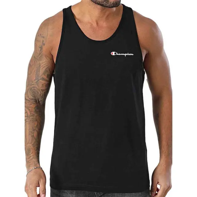 Champion Men's Standard Fit Small Chest Logo Tank Μαύρο 220781-KK001 (Champion)