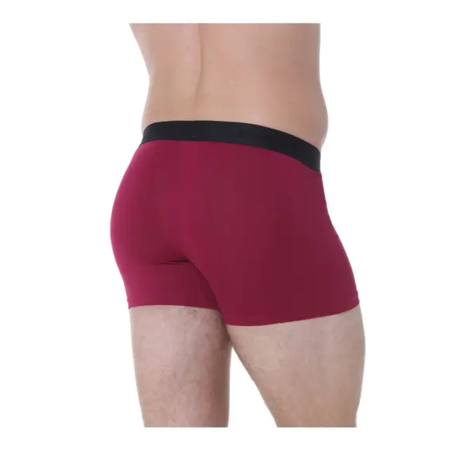 Apple Ανδρικό Boxer Bamboo Eco Friendly, Χρώμα Μπορντό 2