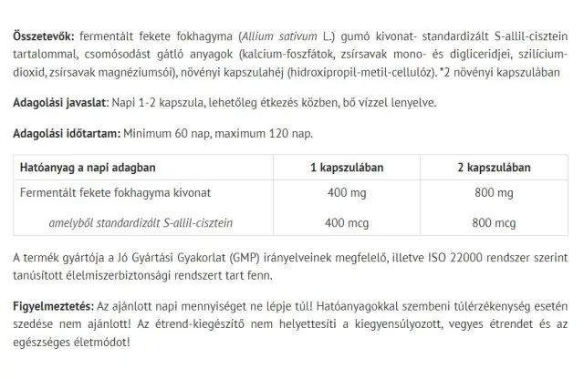 Natur Tanya Fermented Black Garlic 800 mg 2