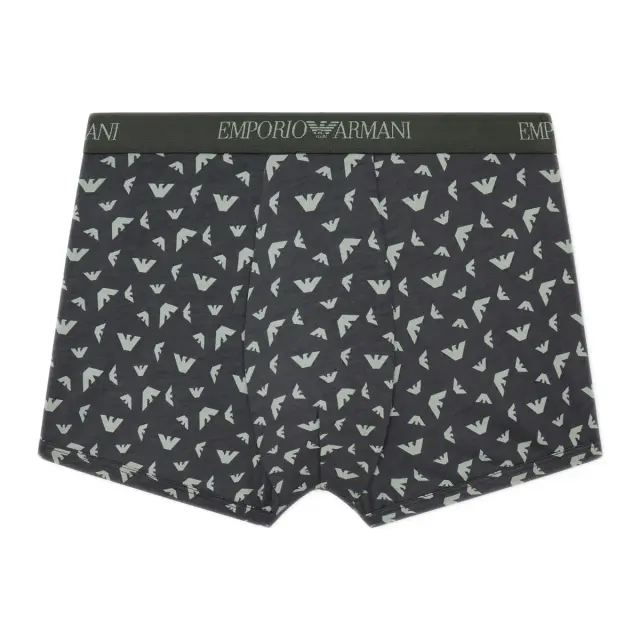 Emporio Armani Ανδρικό Boxer Logo Waistband - Τριπλό Πακέτο, Χρώμα Black-Shadow Leaf-Leaf 2