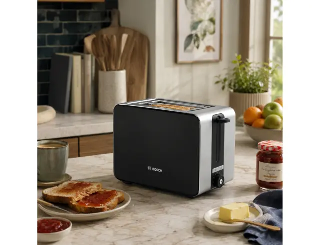 Compact Φρυγανιέρα Bosch TAT7203 με ισχύ 1050W και χωρητικότητα 2 φέτες ψωμιού TAT7203