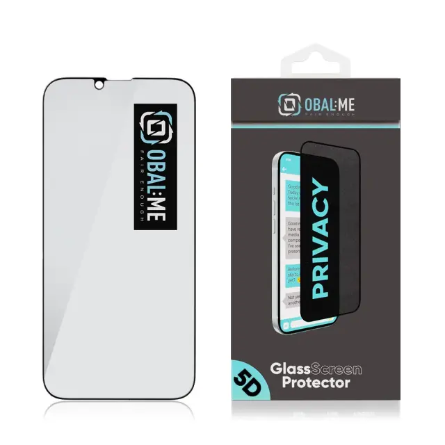 OBAL:ME Privacy 5D Glass Screen Protector for Apple iPhone 13 Pro Max/14 Plus Black 3