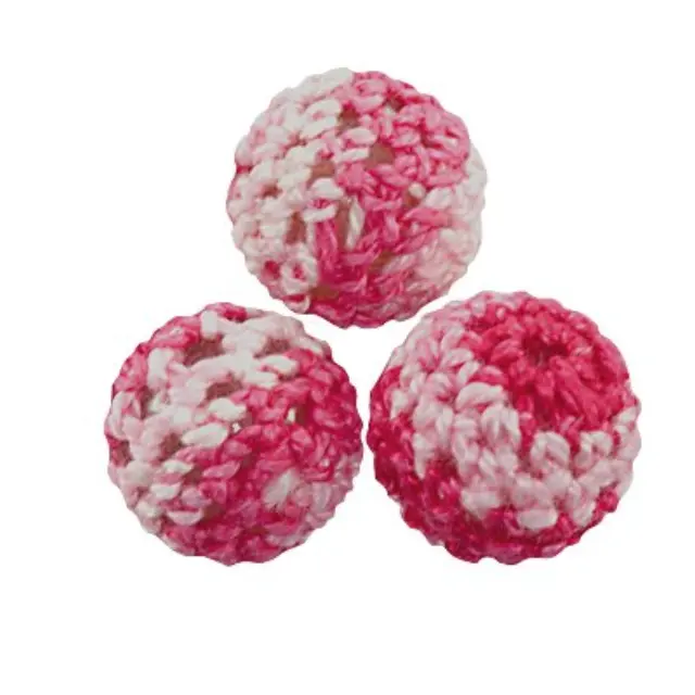 Χάντρα Μάλλινη Round Rose Mix 14mm - 5τεμ