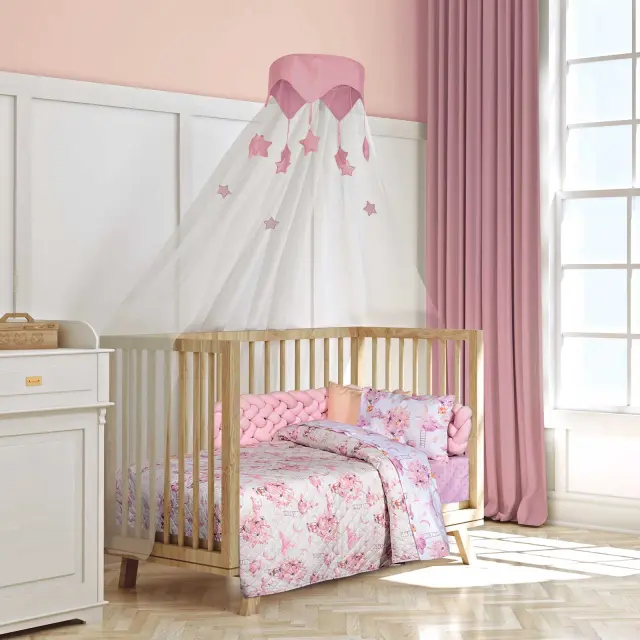Κουβερλί 120x160 Κούνιας Greenwich Polo Club Essential 8864 Pink 2