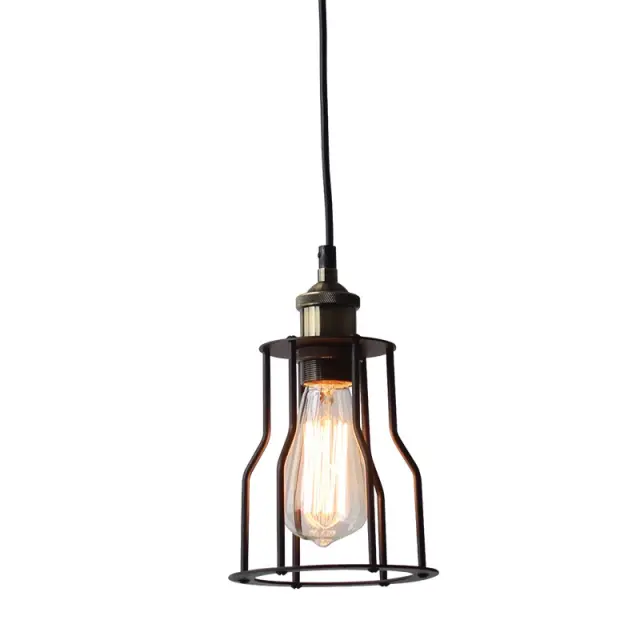 ΚΡΕΜΑΣΤΟ ΜΕΤΑΛΛΙΚΟ ΜΑΥΡΟ Φ15CM 1ΧE27 SOTIS / KS1342P151BK