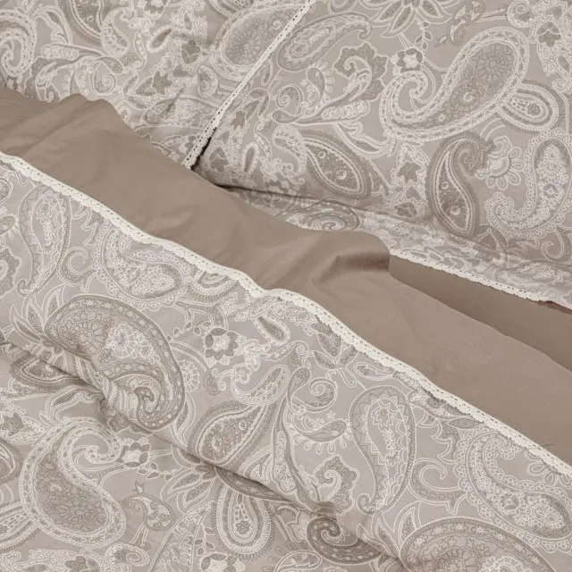 Πάπλωμα 220x240 Υπέρδιπλο Prestige Das Home 1732 Taupe 100% Βαμβακοσατέν 2