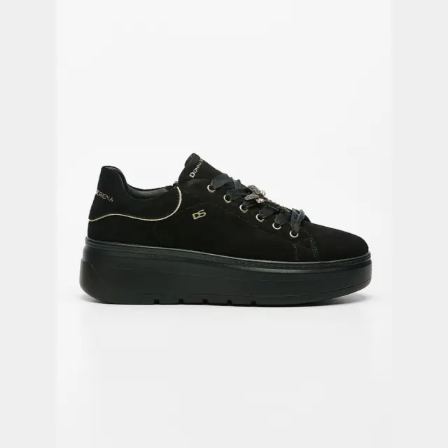 Donna Serena Sneakers Γυναικείο δέρμα Nubuck Μαύρο DSE/5885 NERO