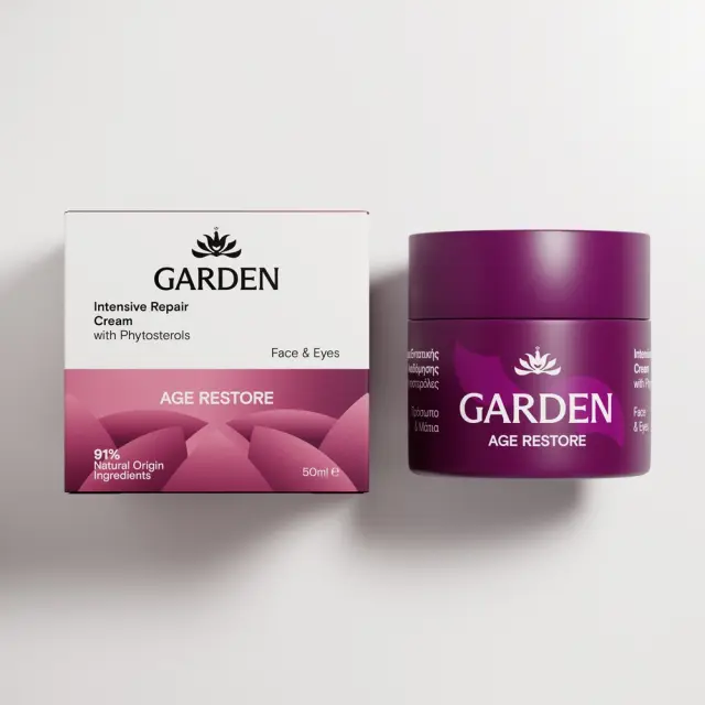 Garden Age Restore Cream Κρέμα για Εντατική Αναδόμηση με Φυτοστερόλες – Πρόσωπο & Μάτια, 50ml 2