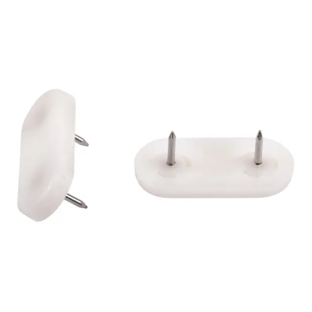 Τάπες Επίπλων Καρφωτές Πλαστικό 45x20mm 4Τμχ Λευκό