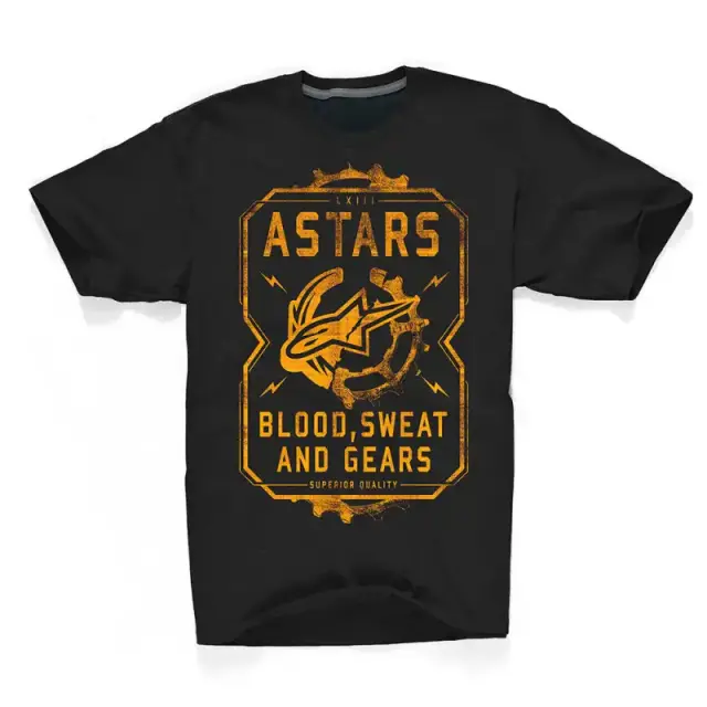 ΜΠΛΟΥΖΑ ALPINESTARS GRIND ΚΟΝΤΟ ΜΑΝΙΚΙ - ΜΑΥΡΟ-ΠΟΡΤΟΚΑΛΙ - MEDIUM