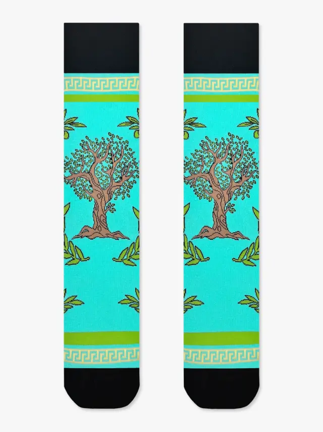 NODO Βαμβακερή Κάλτσα με Σχέδια Olive Tree