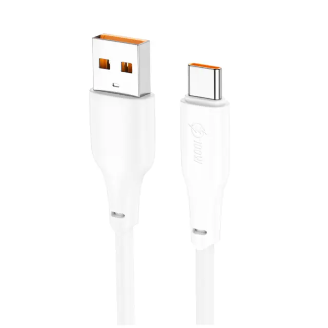 Καλώδιο Hoco X93 Force USB-A σε USB-C High Power 100W 6A Λευκό 1m