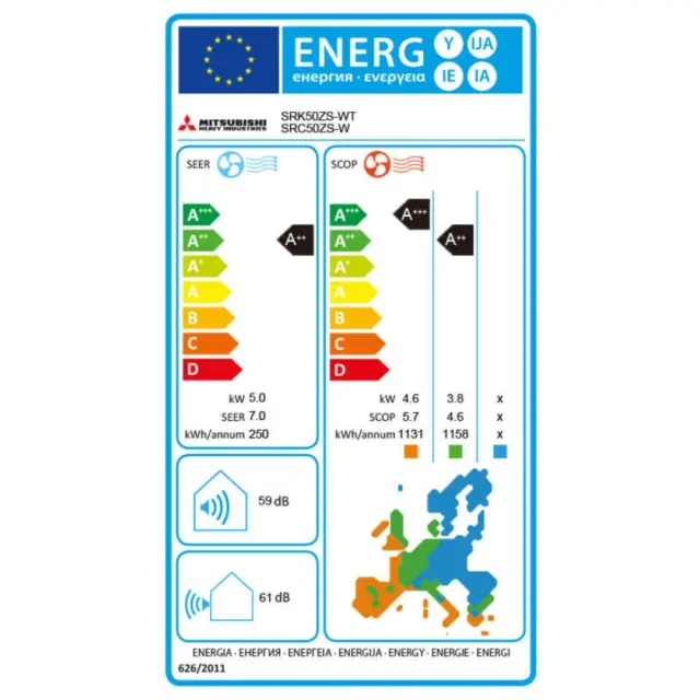 ΚΛΙΜΑΤΙΣΤΙΚΟ SRK-50ZS-WT/A INVERTER ΕΣΩΤ. MITSUBISHI (A++/A+++) 2