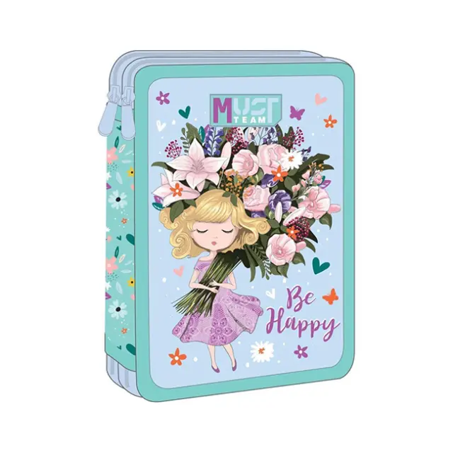 Must Κασετίνα Διπλή Γεμάτη Be Happy (000586724)