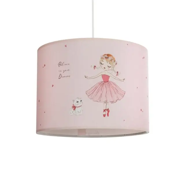 Παιδικό κρεμαστό φωτιστικό BALLERINA 28cm ροζ E27 Πολύχρωμο