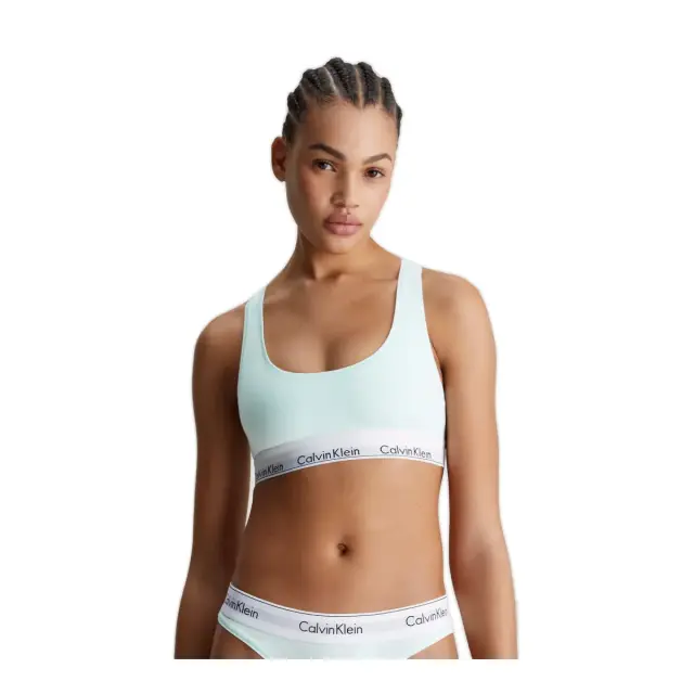 Calvin Klein Γυναικείο Μπουστάκι Unlined Bralette Modern Cotton, Χρώμα Island Reef - L