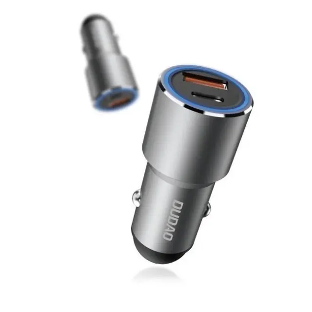 Dudao Φορτιστής Αυτοκινήτου USB / USB USB0-C PD / QC 22.5W Gray (R4PQ)