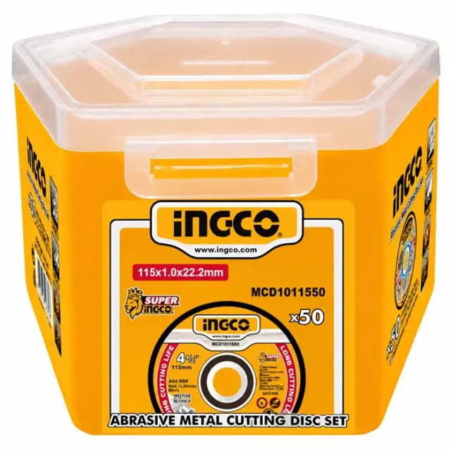 ΔΙΣΚΟΙ ΚΟΠΗΣ ΣΙΔΗΡΟΥ Φ115X1,2MM ΣΕ ΠΛΑΣΤΙΚΗ ΘΗΚΗ 50ΤΕΜ INGCO MCD1011550