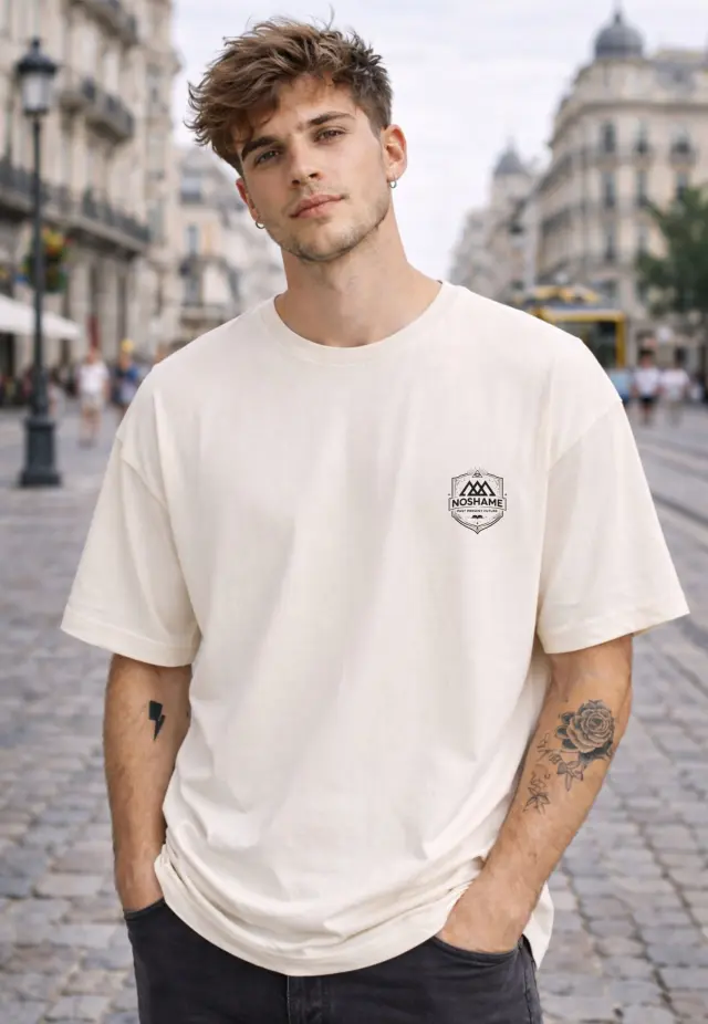 T-shirt Noshame® Oversized Off-white με τύπωμα - 142675 - XXL 2