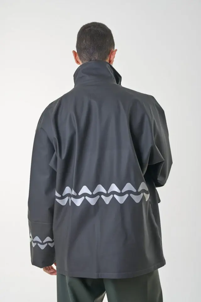 Anorak Αδιάβροχο Σακάκι Με Διπλό Ανακλαστικό Street R-II Long Μαύρο - 2XL 2