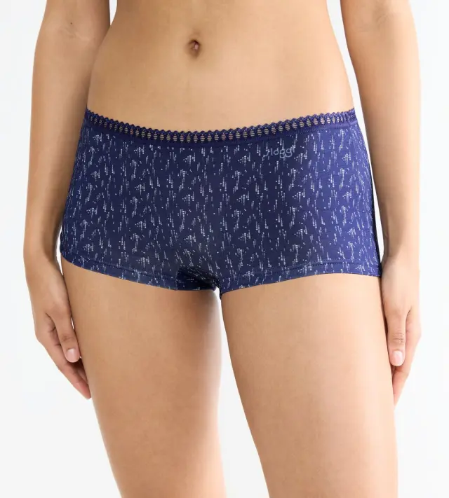 Sloggi Βαμβακερά Σλιπ Go Crush H Short C3P Συνδυασμός Μπλε Ροζ 3-Pack - S 3
