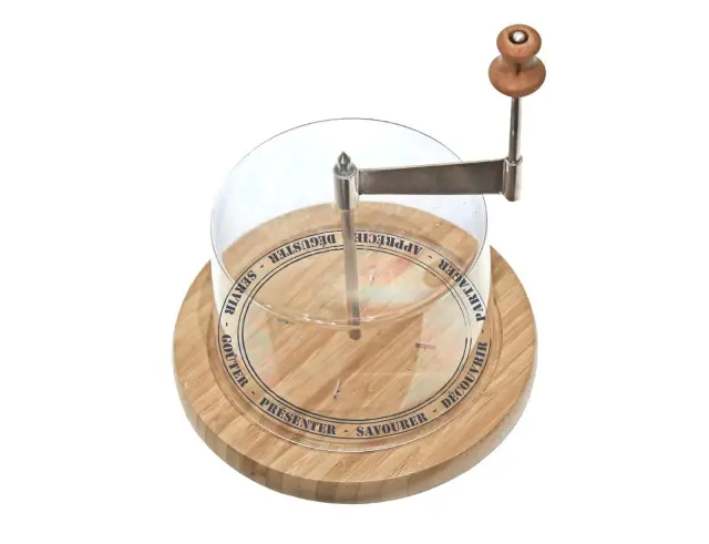 Kόπτης τυριού Cook Concept με ξύλινη βάση, καπάκι και διαστάσεις 18.2x24.5cm KD3160 3