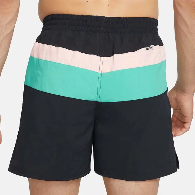 Nike Men's 5inch Volley Swim Shorts Μαύρο - Πράσινο NESSC454-001 (Nike) - Small 3