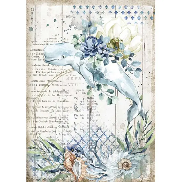 Stamperia Ριζόχαρτο για Decoupage - Romantic Sea Dream Whale - A4