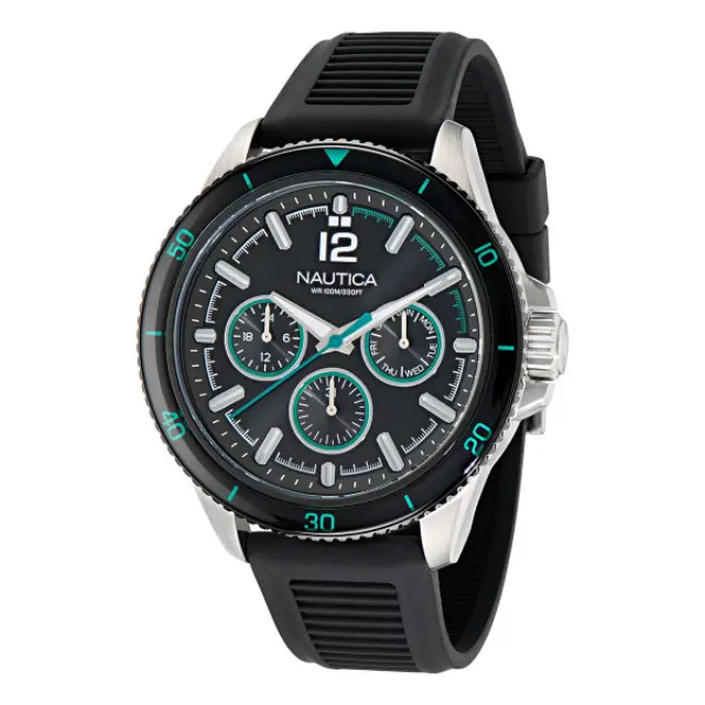 Nautica Nct Windrose Multi, Men's Watch, Black Wheat Pu Strap NAPWRS403