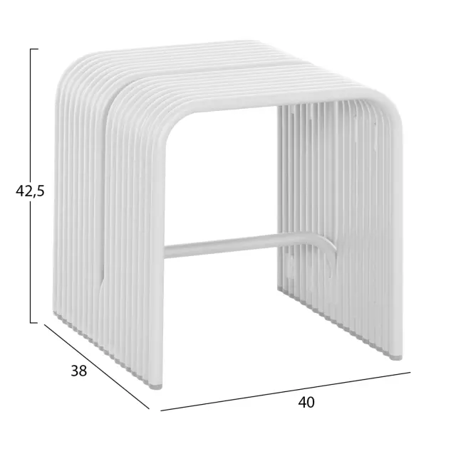 ΣΚΑΜΠΟ FB96325.02 ΑΛΟΥΜΙΝΙΟ ΣΕ ΛΕΥΚΟ 40x38x42,5Yεκ. 2