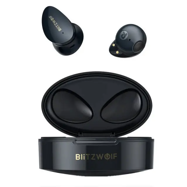 TWS BlitzWolf BW-FPE2 Bluetooth 5.0 Earphones, AAC, IPX4 (Black)