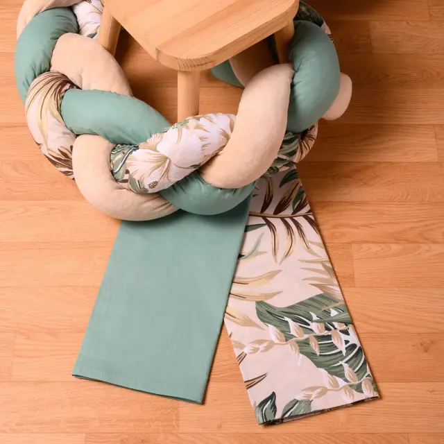 ΑΒΟ Σετ Σεντόνια Λίκνου 2Τμχ 70*120 Tropical Leaves 2