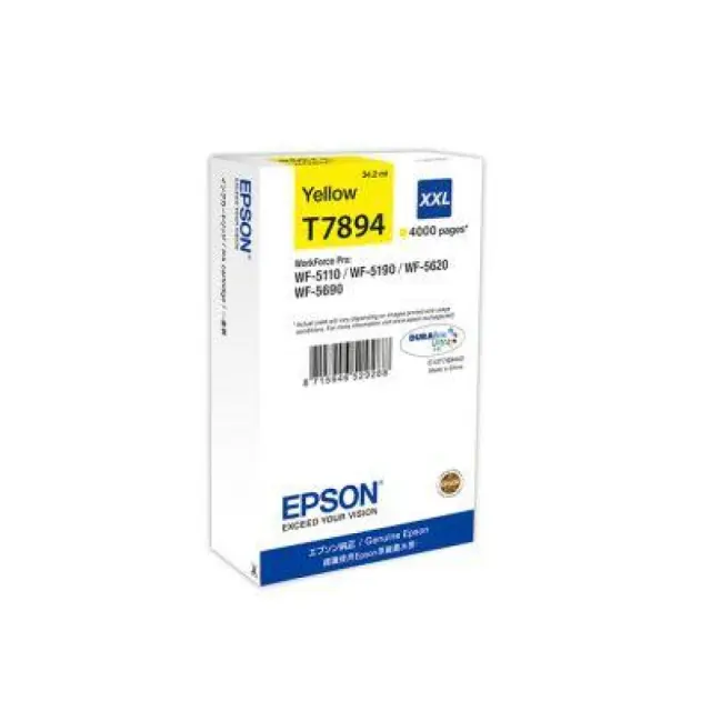 Epson T7894XXL Γνήσιο Μελάνι Εκτυπωτή InkJet Κίτρινο (C13T789440)