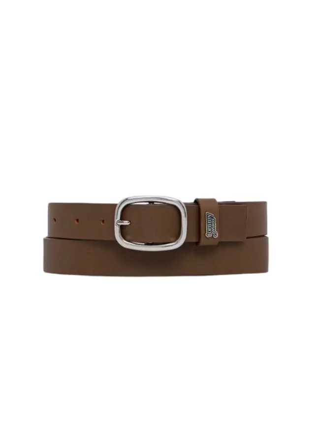 TommyHilfiger γυναικεία δερμάτινη ζώνη OVAL 3.0 BUCKLE AW0AW18812-2