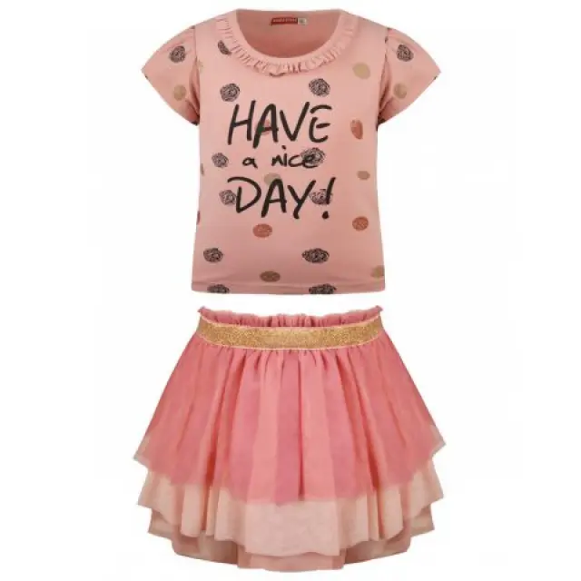Baby 6 μηνών έως 4 ετών Σετ Have a Nice Day ροζ - 2Ε