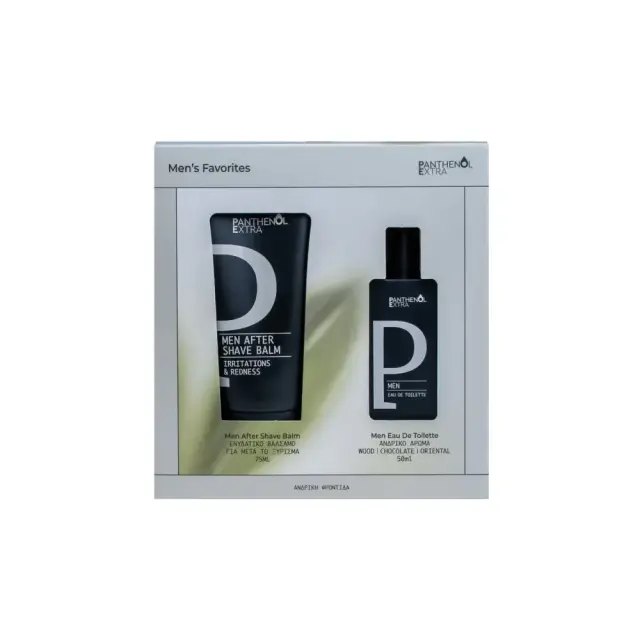 Panthenol Extra Promo Men's Favorites Σετ Ανδρικής Φροντίδας με Ανδρικό Άρωμα & Ενυδατικό Ανδρικό Βάλσαμο για μετά το Ξύρισμα