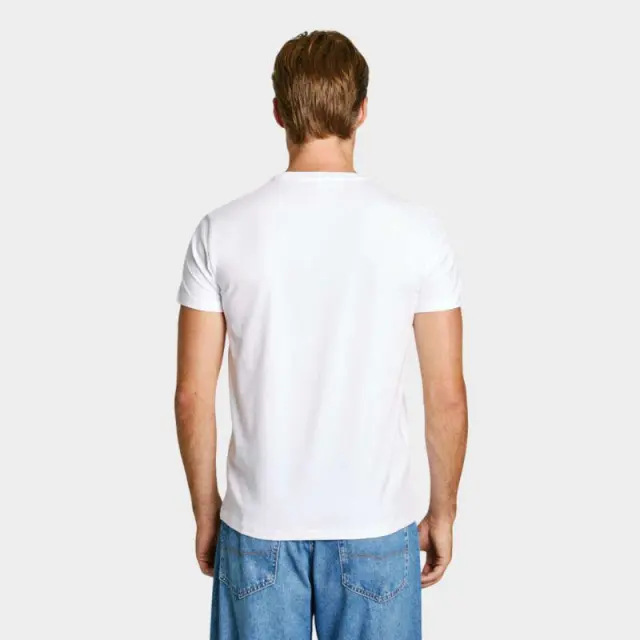 Pepe Jeans - Ανδρικό T-shirt Original Stretch PM508210-800 Λευκό - 2XL 3