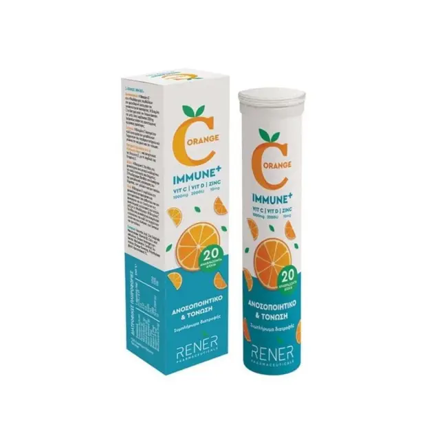 Rener C-orange Immune + Βιταμίνη για το Ανοσοποιητικό 20 αναβράζοντα δισκία