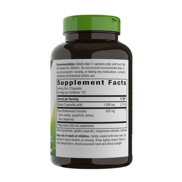 Nature's Way Vitamin C with Bioflavonoids 250 Capsules 2