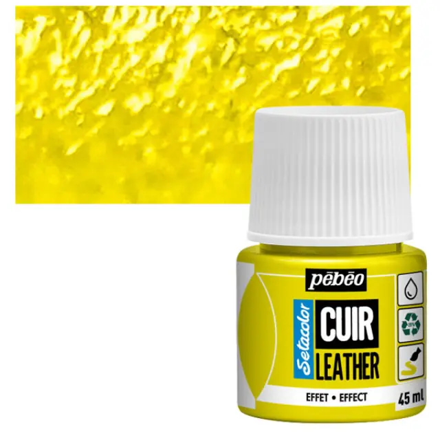 Pebeo Χρώμα Δέρματος Setacolor Leather - 47 Fluorescent Yellow - 45ml